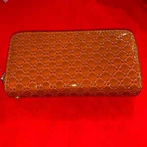 New Brown double zipper wallet